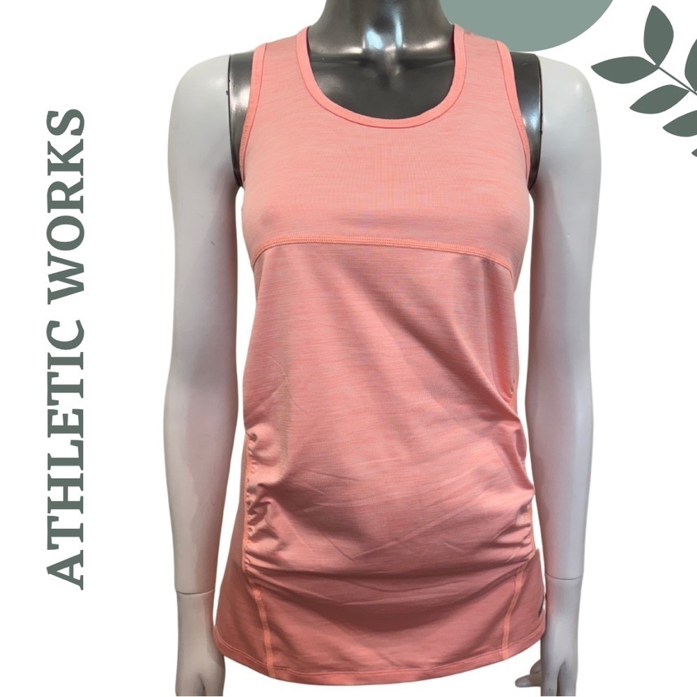 🛍️ Athletic Works Coral Racerback Maternity Tank Top Workout Active Small